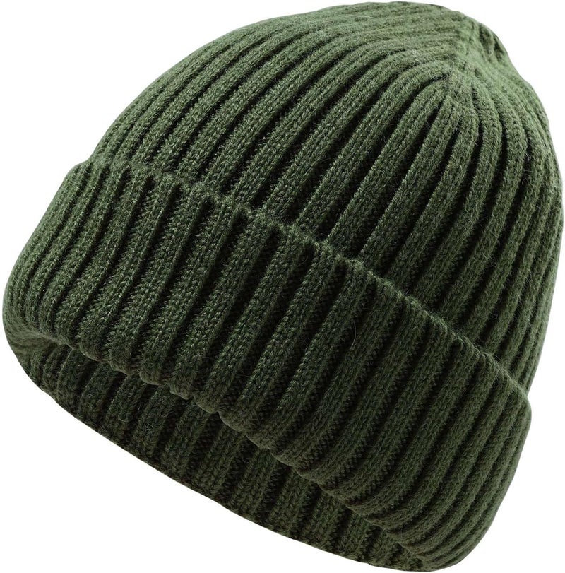 ACTLATI Kids Merino Wool Beanie Hat Winter Boys Girls Ribbed Knit Beanies Caps Unisex Cuffed Skull Caps 7-14 Years - Image 1